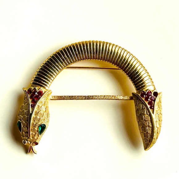 1950s Trifari Alfred Philippe Gold Gripoix Jewel of India...